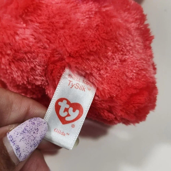 Ty Beanie Boos Gilda Flamingo Bird Plush Pink Stuffed Animal Toy 2017 FLAW - Picture 4 of 8